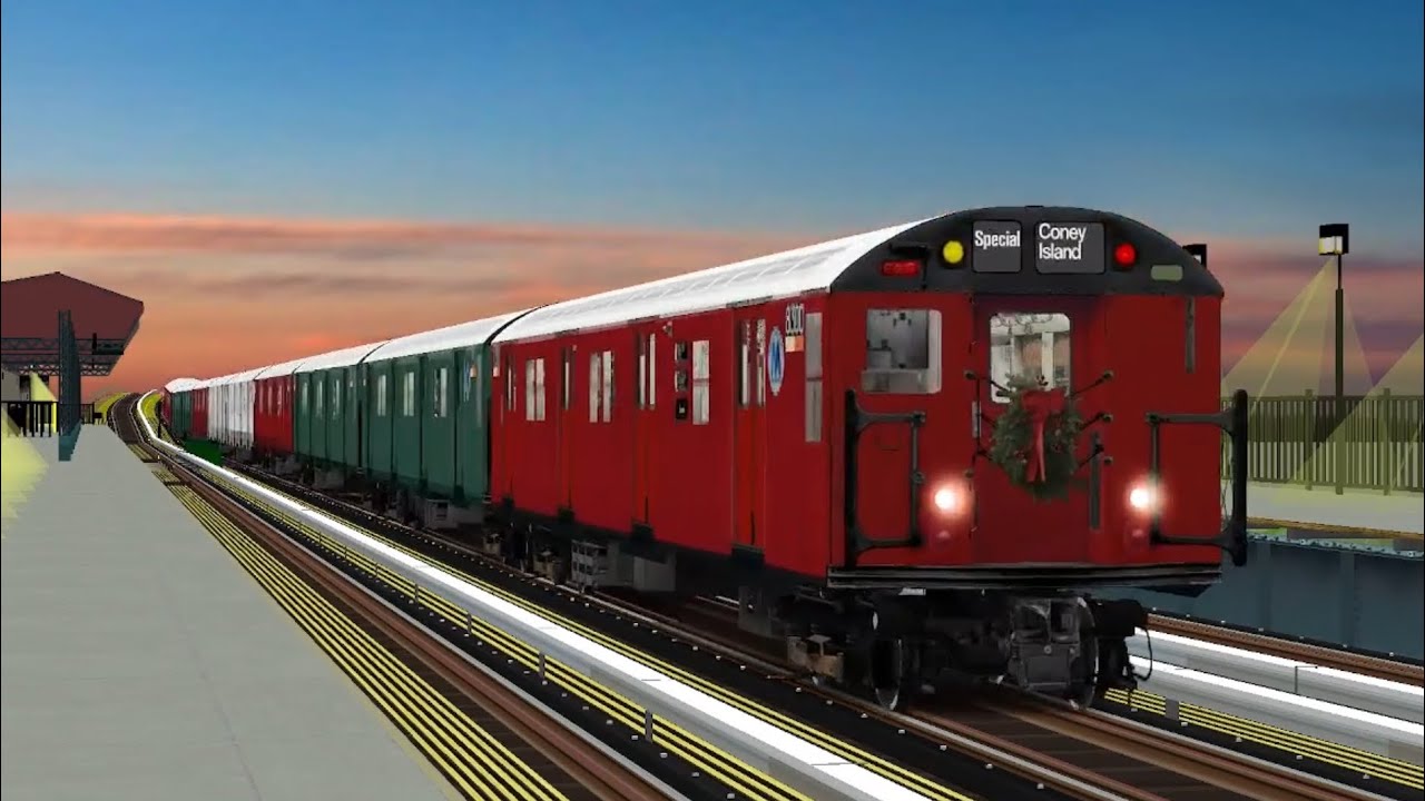 [OpenBVE] R30 Holiday train full ride from Astoria to Coney Island via Astoria Express