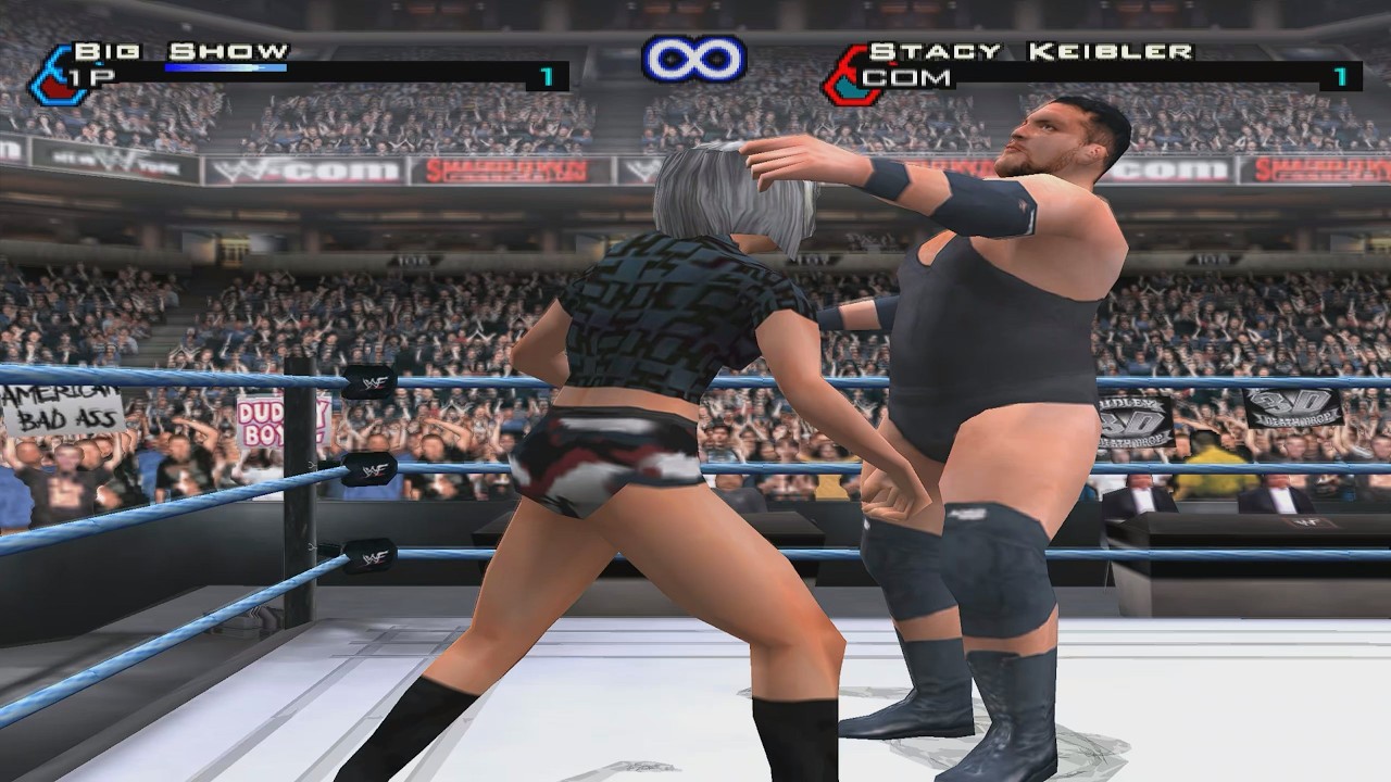 Big Show vs. Stacy Keibler | New SmackDown! | TLC Match | Intergender | WWF SD! Just Bring It