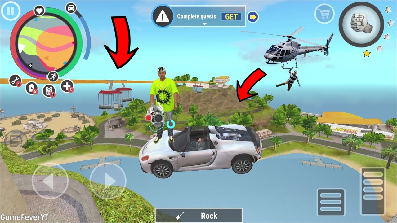 Rio Crime City: Mafia Gangster - (Luxury Car Fly on Rio City) Luxury Car Fly like Helicopter - HD
