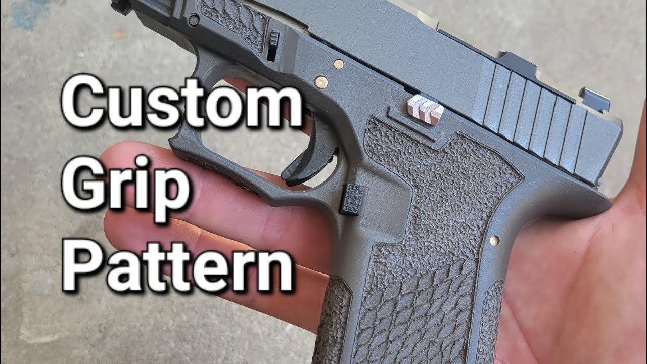 Satisfying stippling art on a glock/p80 grip. Melting plastic surgery carving ASMR
