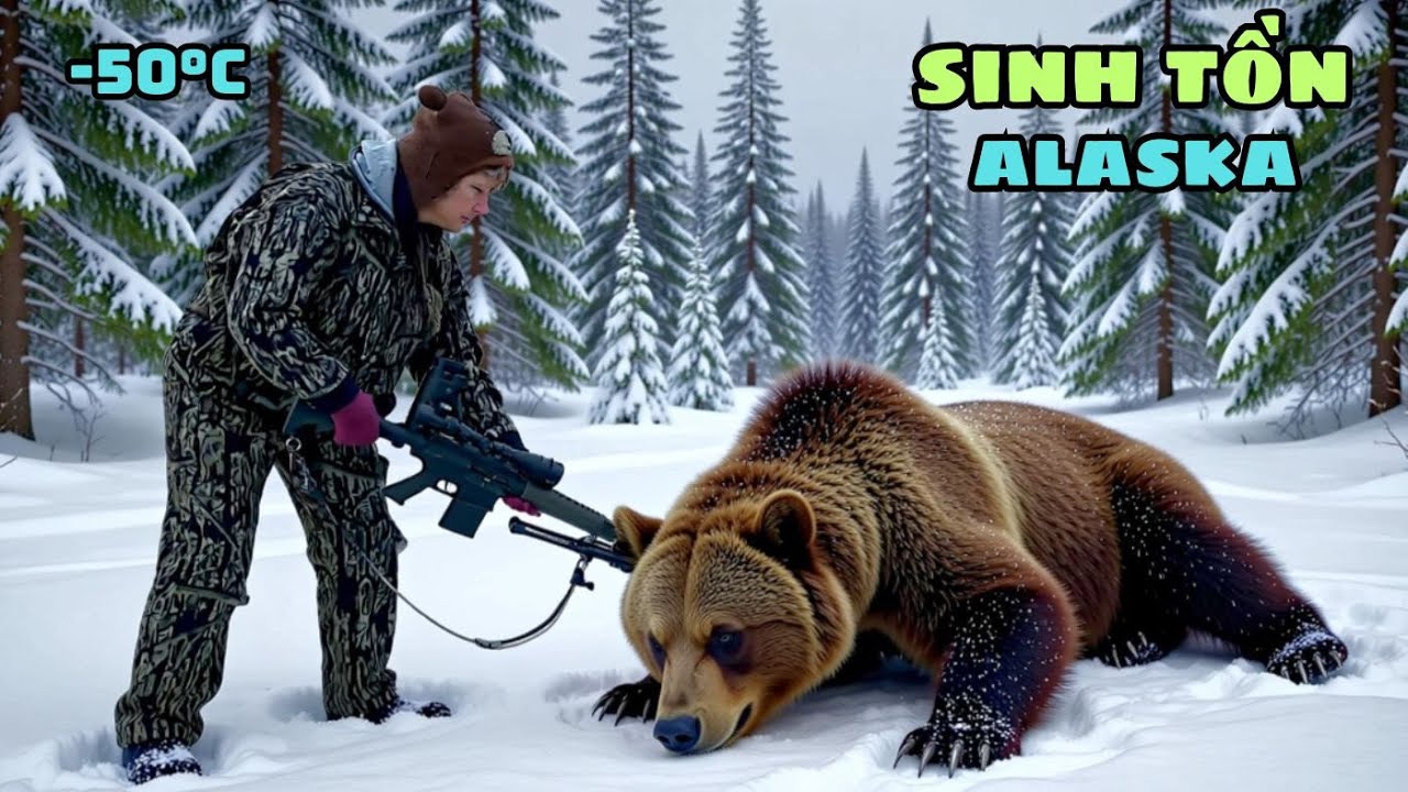 Sinh Tồn Hoang D&atilde; Ở ALASKA - Săn Gấu X&aacute;m, Tuần Lộc & Bắt C&aacute; Hồi Vua
