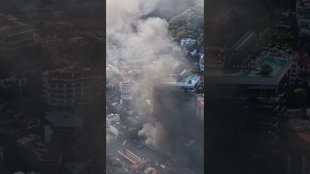 Drone Shows Fires Raging as Cartel Violence Hits Puerto Vallarta's LGBTQ Neighborhood