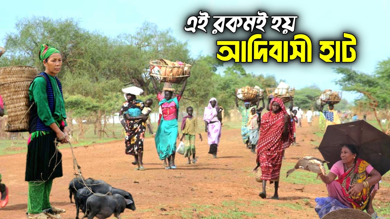 পাহাড় ও জঙ্গল এর মাঝখানে শনিবারের আদিবাসী হাঁট || বিখ্যাত মোরগ এর হাট || Purulia Adibasi Haat ||