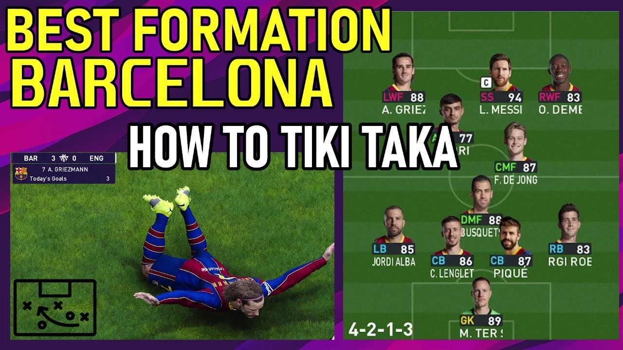 PES2021 Best Formation | Barcelona | HOW TO TIKI TAKA
