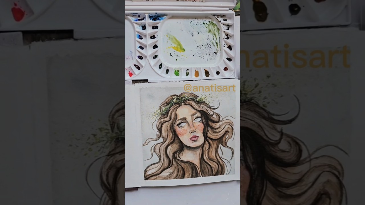 نقاشی با آبرنگ میشن گلد _ Painting with Mijello Mission Gold Watercolors 