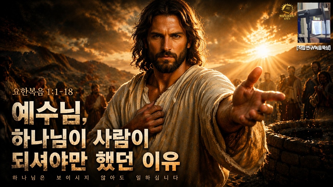 예수님, 하나님이 사람이 되셔야만 했던 이유 | 요한복음1:1-18 | 매일성경큐티