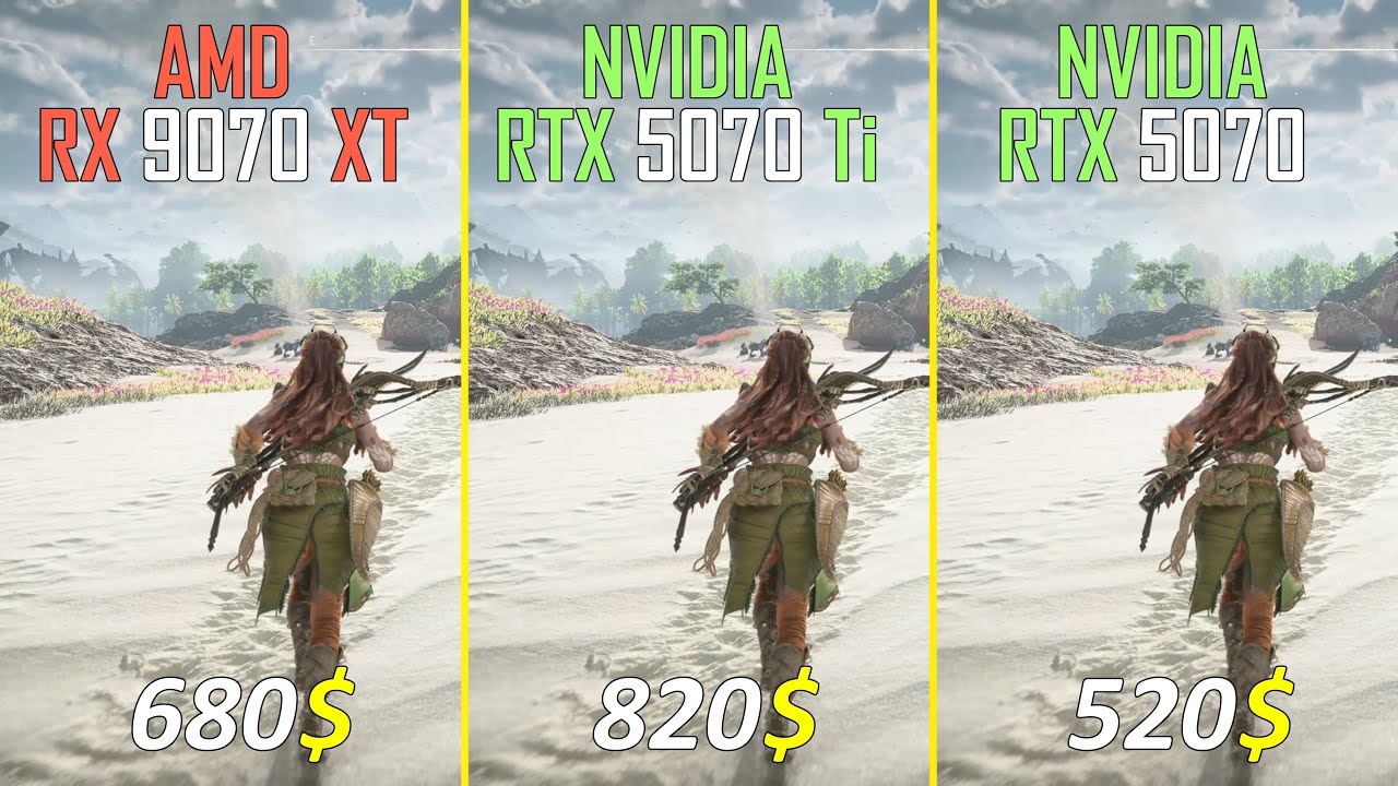 RX 9070 XT vs RTX 5070 Ti vs RTX 5070 Test at 1440P and 4K