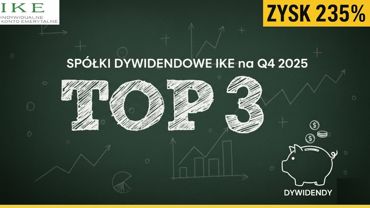 Top 3 spółki dywidendowe do portfela IKE na Q4 2025 - Zysk 235%! Portfel długoterminowy odcinek 34