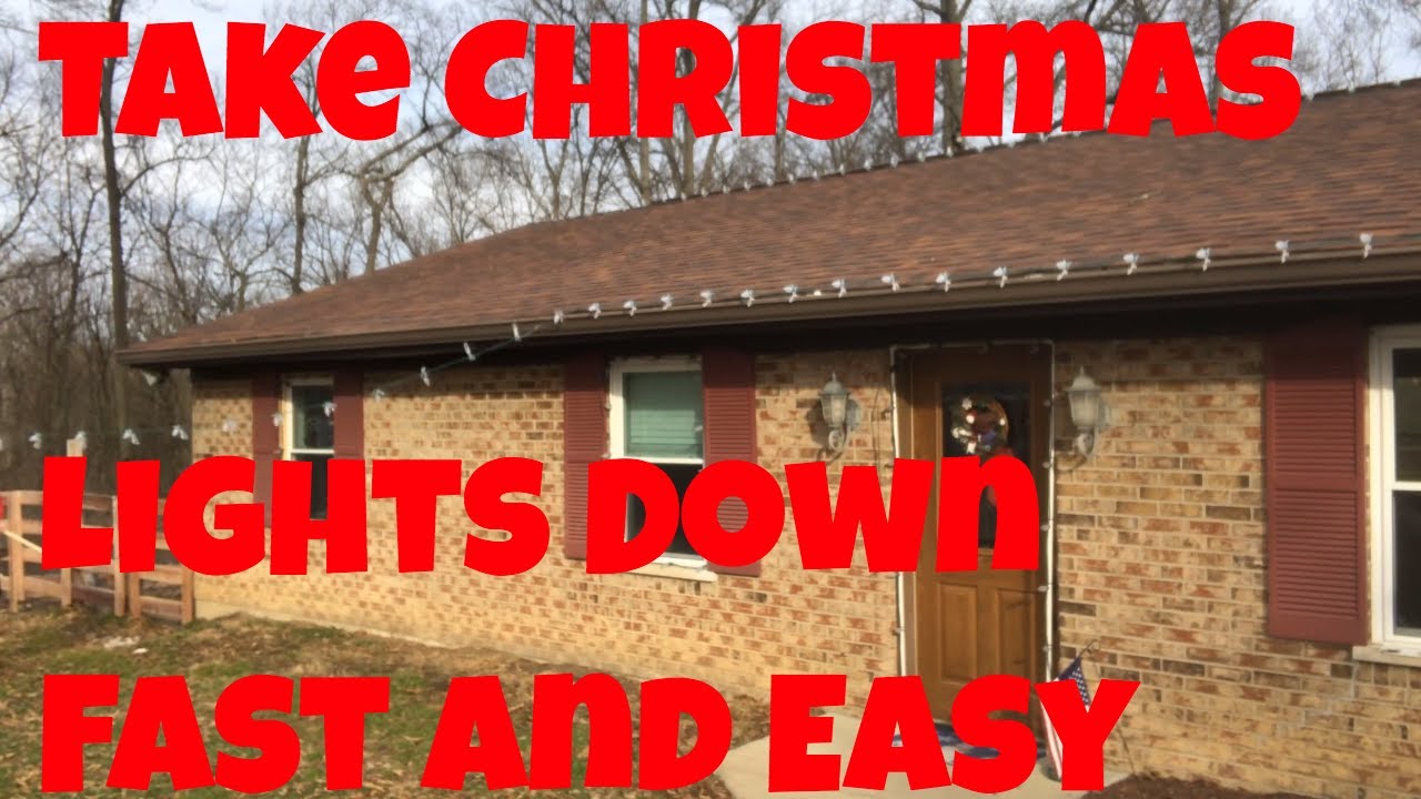 Taking Christmas 🎄Lights Down Fast And Easy