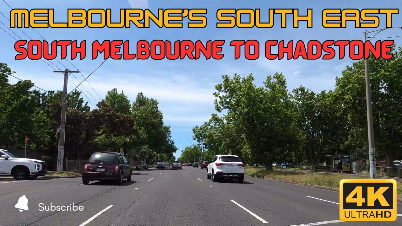 Melbourne Australia 4K Drive | South Melbourne to Chadstone via Dandenong Road | Relaxing ASMR