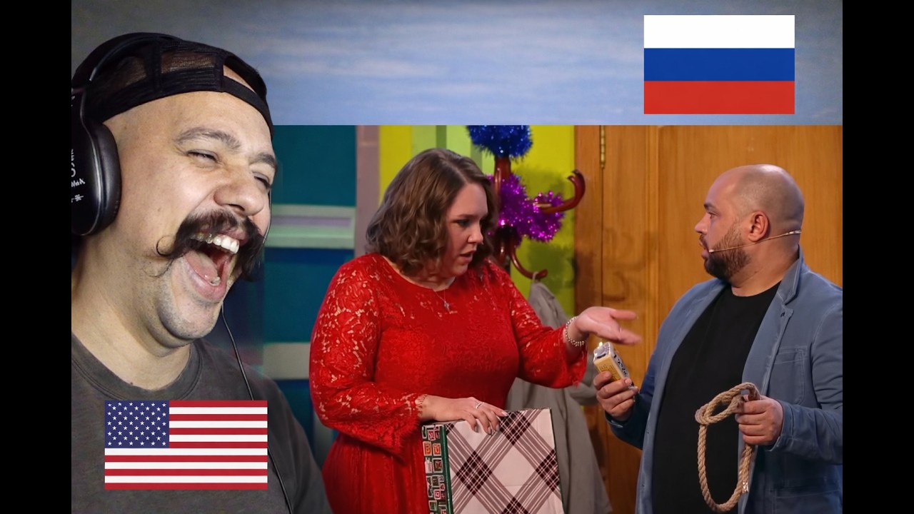 American Reacts To Уральские Пельмени. Семейка. Тайный Санта