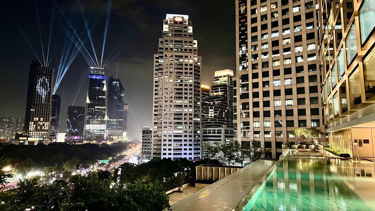 Bangkok- One Bangkok laser show from Dusit Thani Hotel