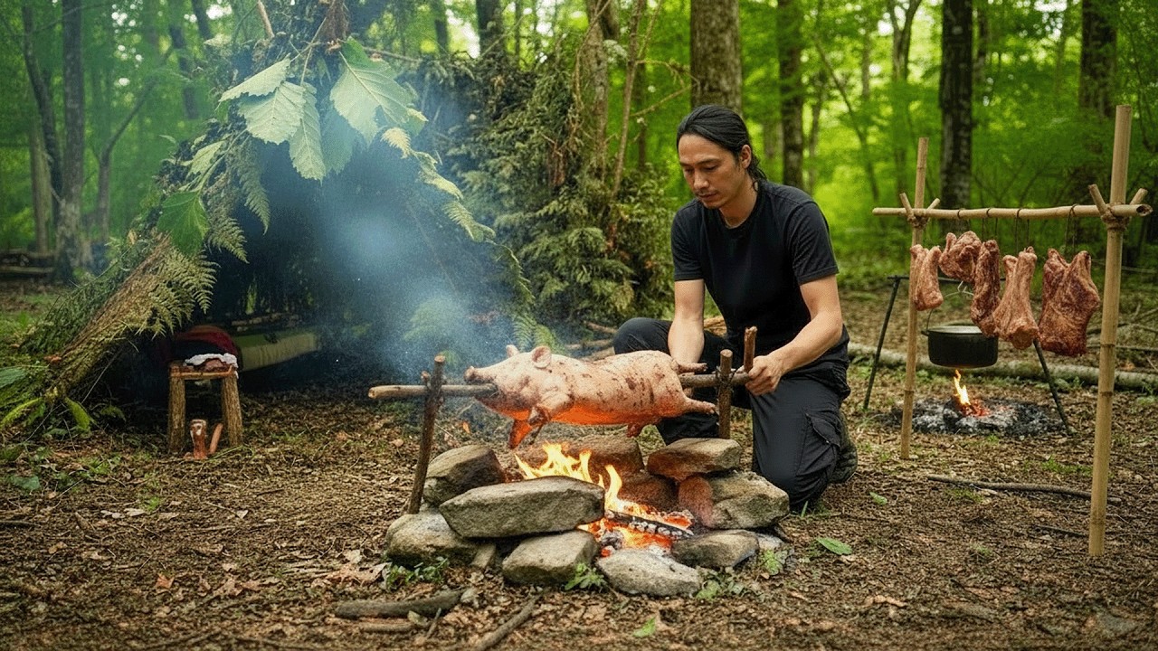 FULL VIDEO | Rainforest Survival – Shelter, Hunting and Trapping for Food