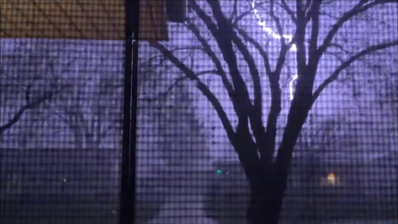 Close lightning strikes and loud thunder Compilation￼