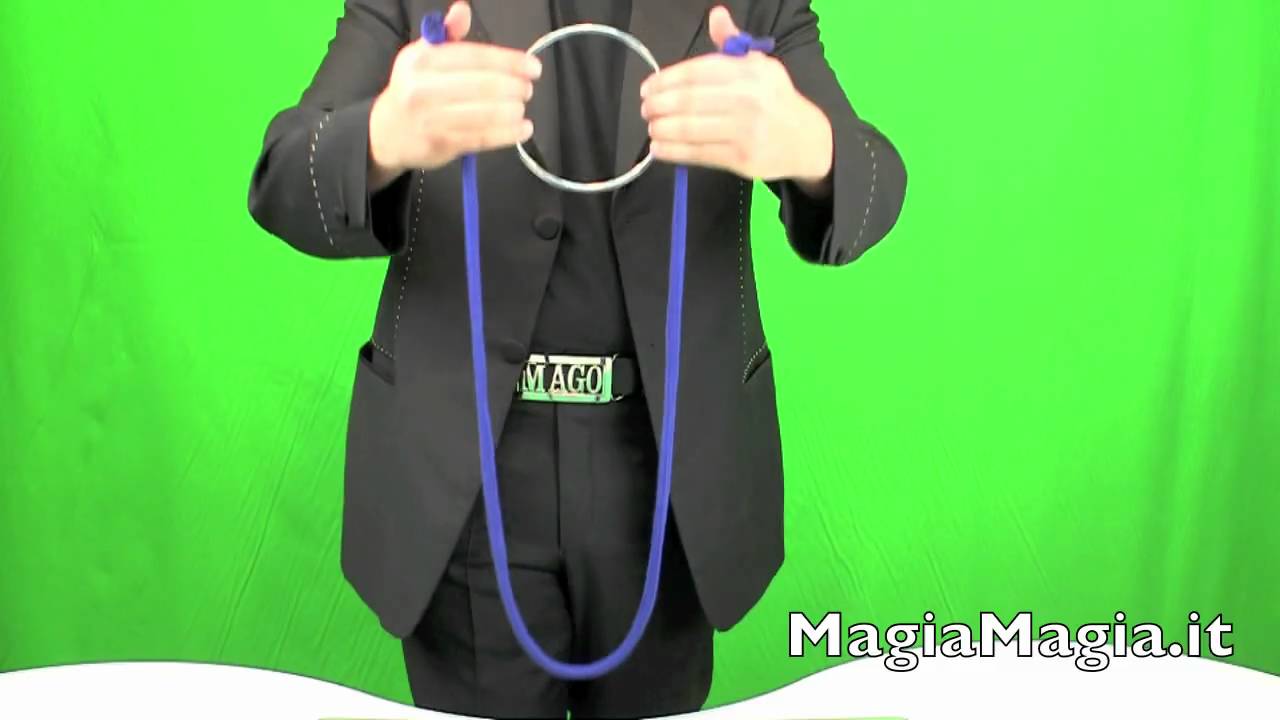 tre corde e anello, finto nodo magia 1° parte