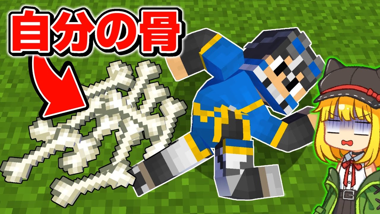全身の骨がなくなった人生が大変すぎるマインクラフト【マイクラ / まいくら】