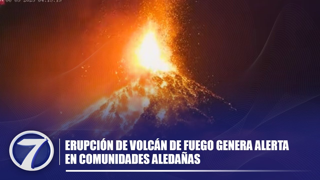 Erupción de Volcán de Fuego genera alerta en comunidades aledañas