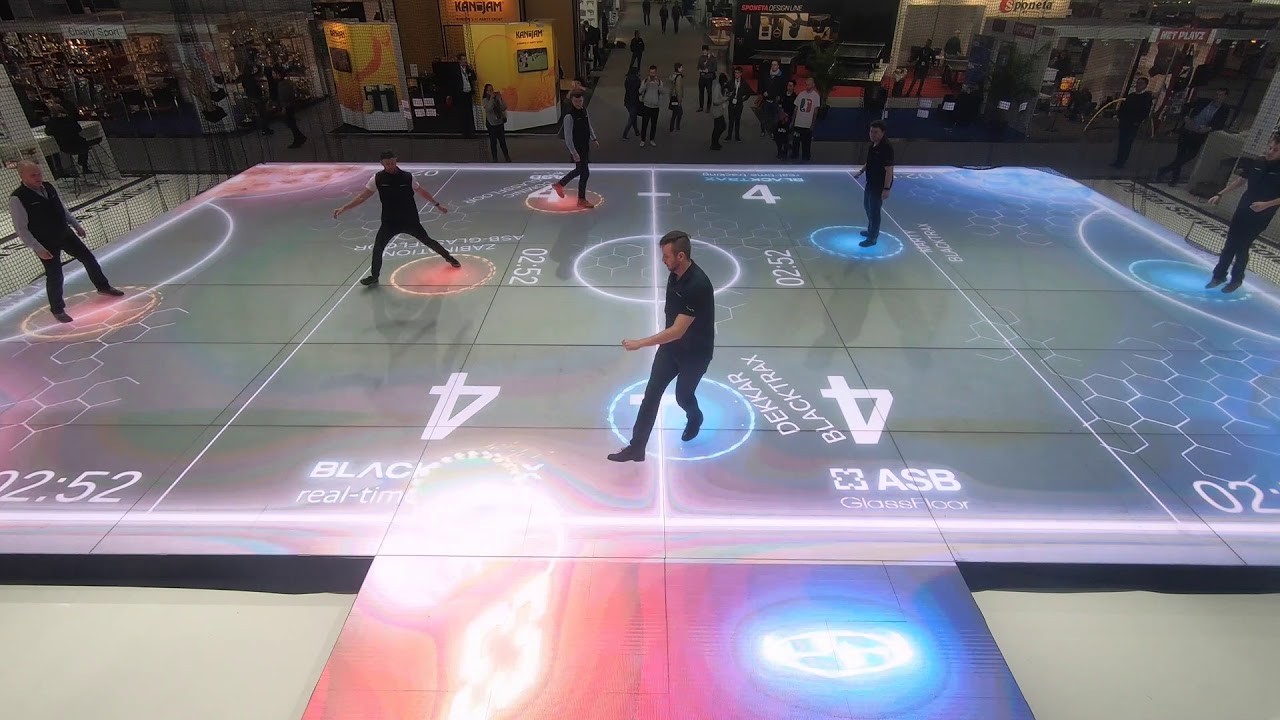 LED Floor Virtual Air Hockey Face Off