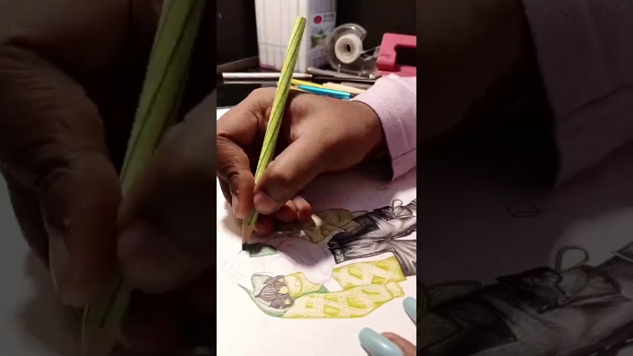 NIFT cat exam preparation #niftpreparation #niftexam #colourpencildrawing #illustration #shortvideo
