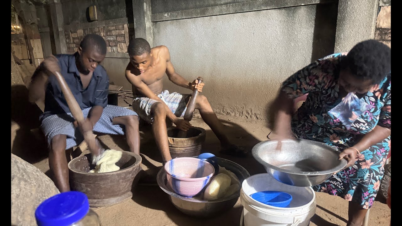 RAISING REAL AFRICAN BOYS | MY SONS POUND FUFU