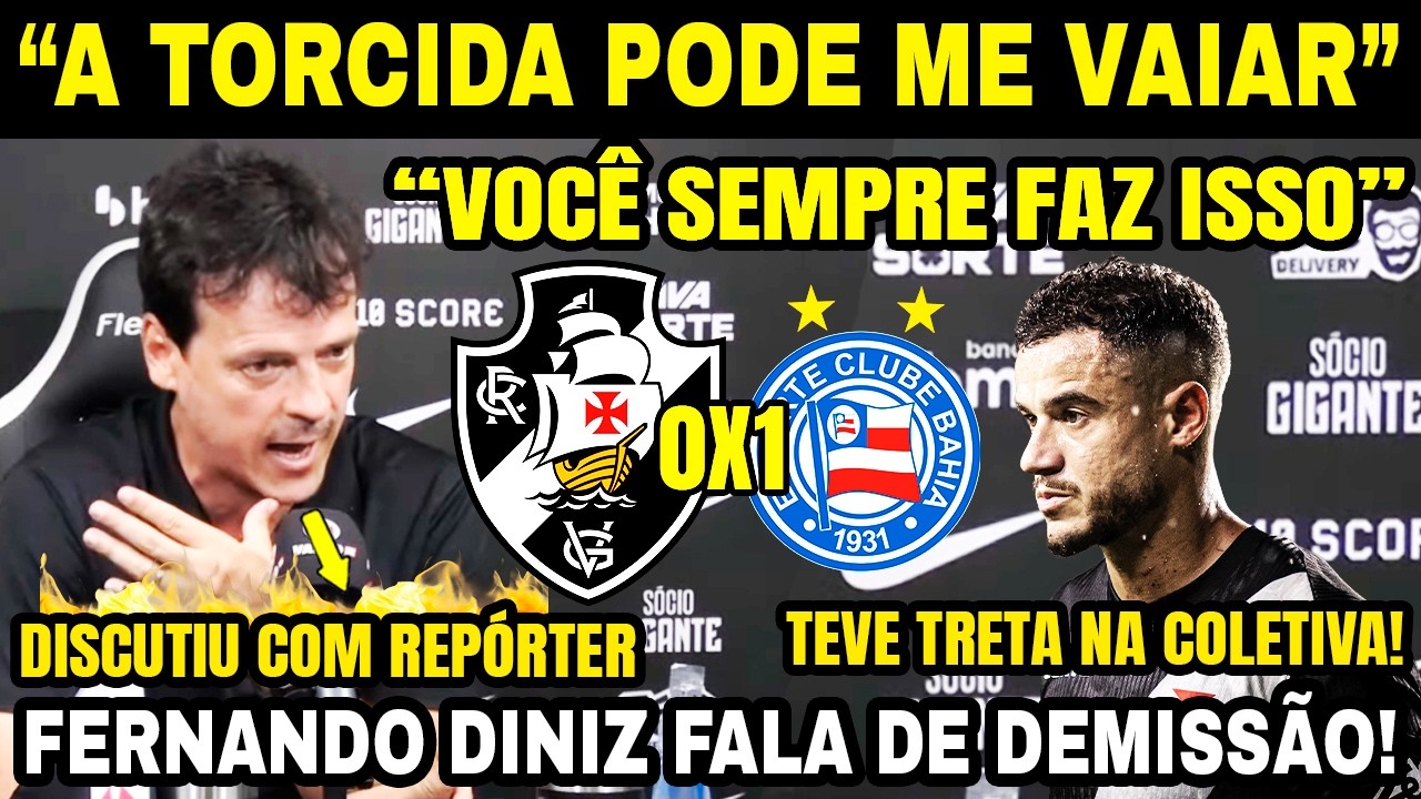 FERNANDO DINIZ FOI PRA CIMA E DISCUTIU COM REPÓRTER! 