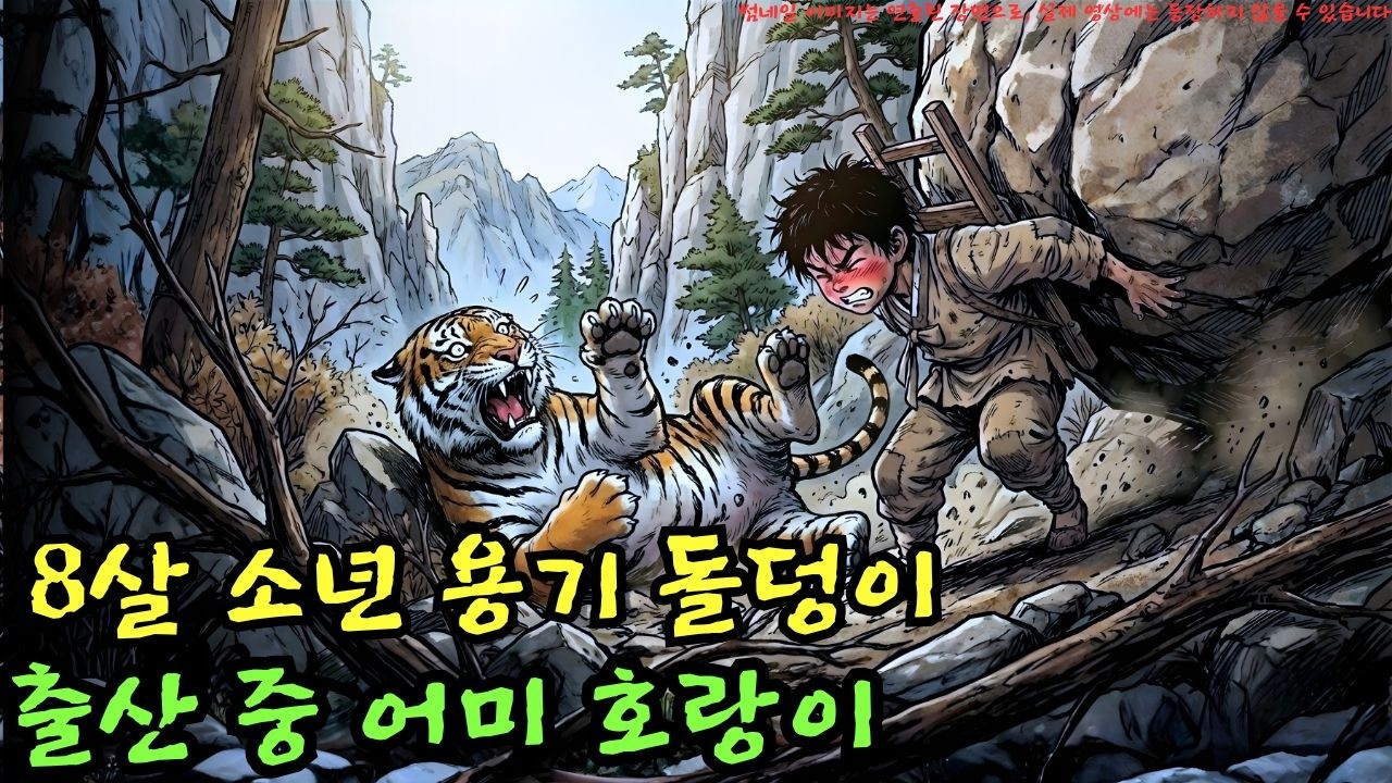 👉 8살 소년이 굴러 떨어지는 바위를 몸으로 막아 절벽 아래에서 출산 중인 어미 호랑이를 보호하다… 이 행동은 과연 위험할까? | 야담 |옛날이야기 |민담 |전설 | 설화