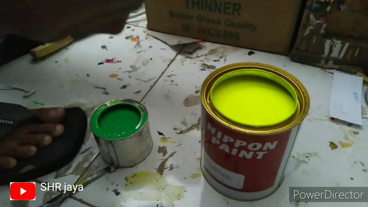 Cat HIJAU di campu cat KUNING stabillo jadi apa ayooo....
