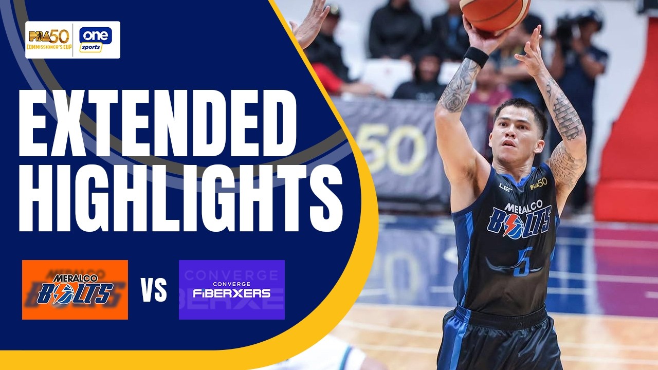 MERALCO vs CONVERGE | EXTENDED HIGHLIGHTS | PBA SEASON 50 COMMISSIONER&rsquo;S CUP