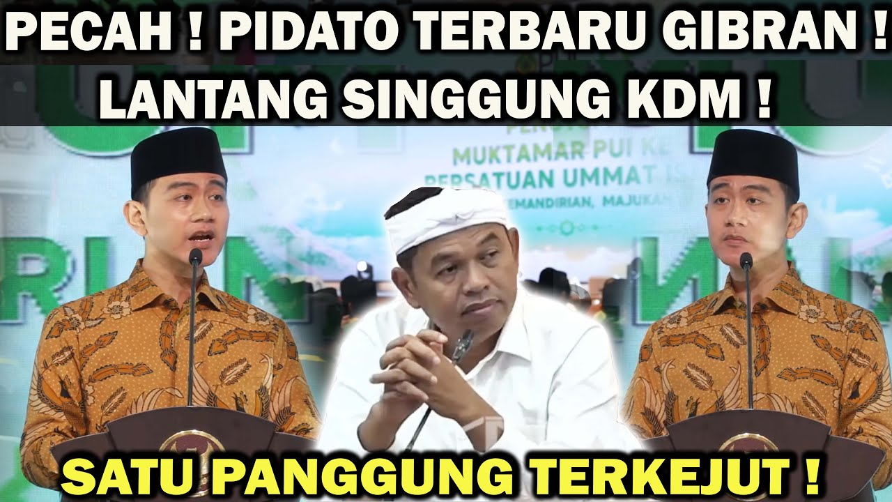 PECAH ! PIDATO TERBARU GIBRAN❗️LANTANG SINGGUNG KEBIJAKAN KDM ! SATU GEDUNG SAMPAI TERKEJUT !