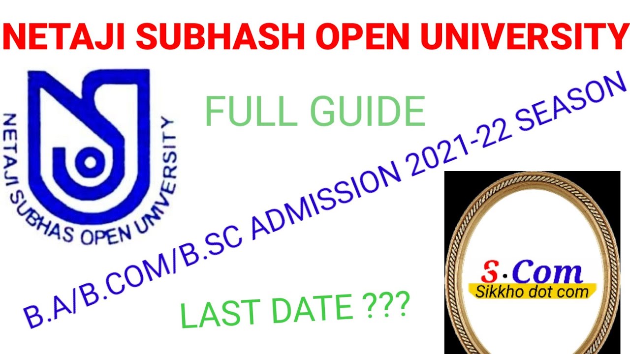 NSOU UG ADMISSION 2021-22