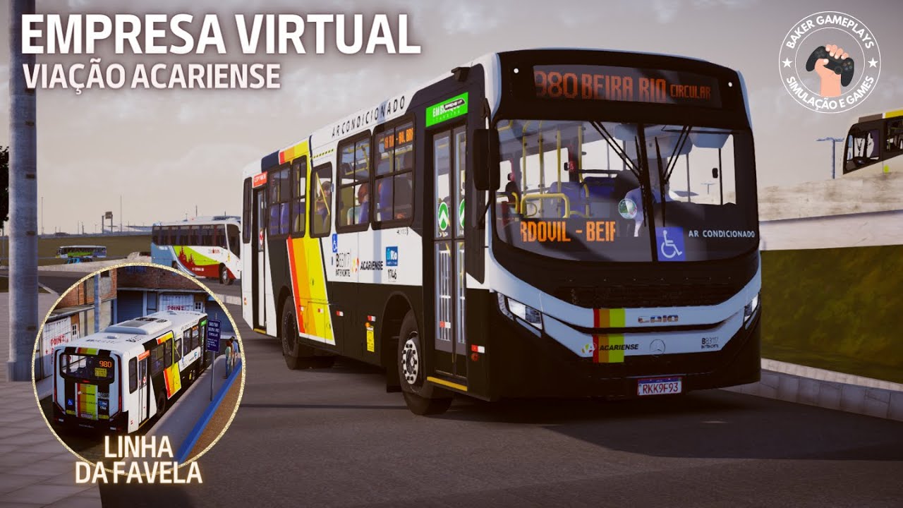 🔵 LINHA DA FAVELA! VIAÇÃO ACARIENSE - EMPRESA VIRTUAL [PROTON BUS SIMULATOR] MAPA ZONA NORTE RJ G29🔵