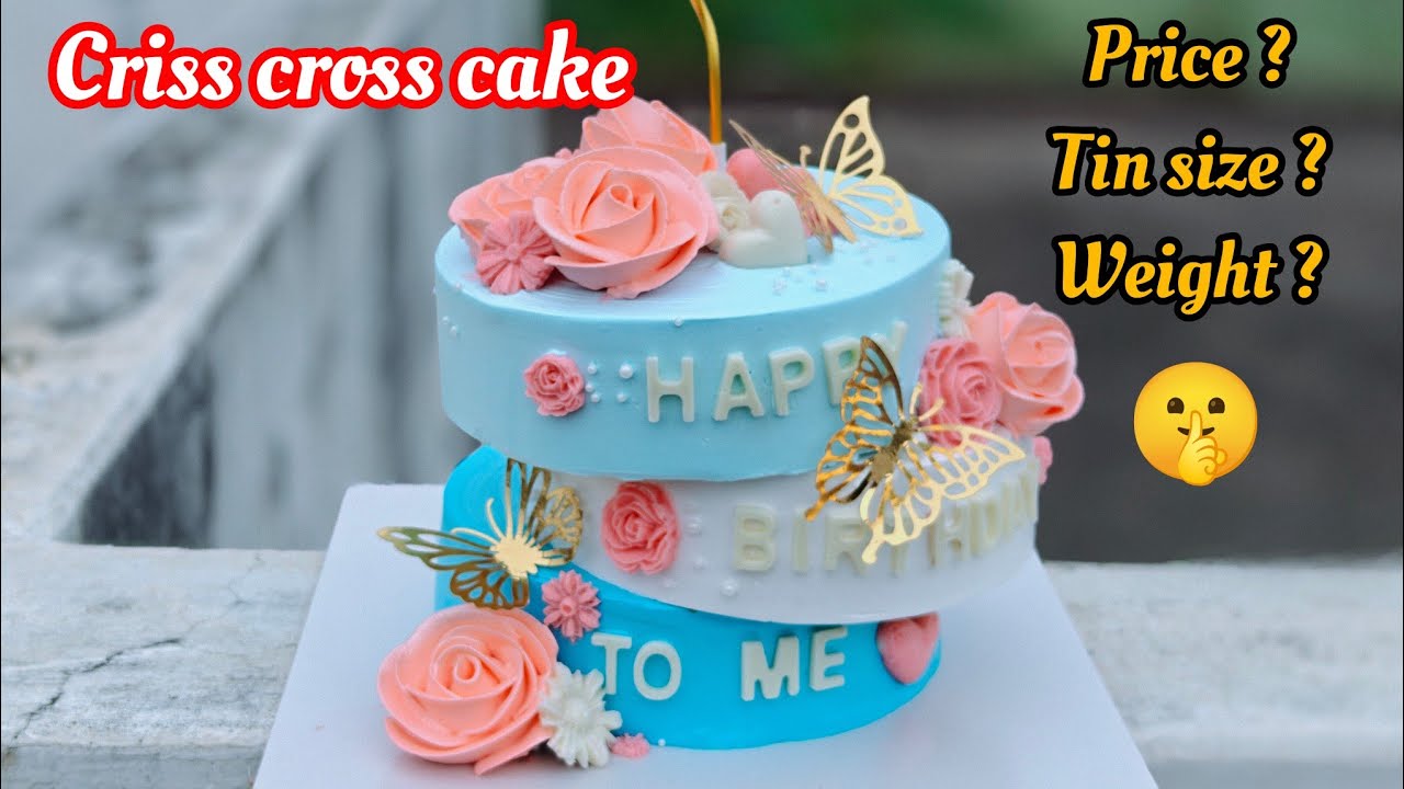How to make criss cross cake|| criss cross cake making video 