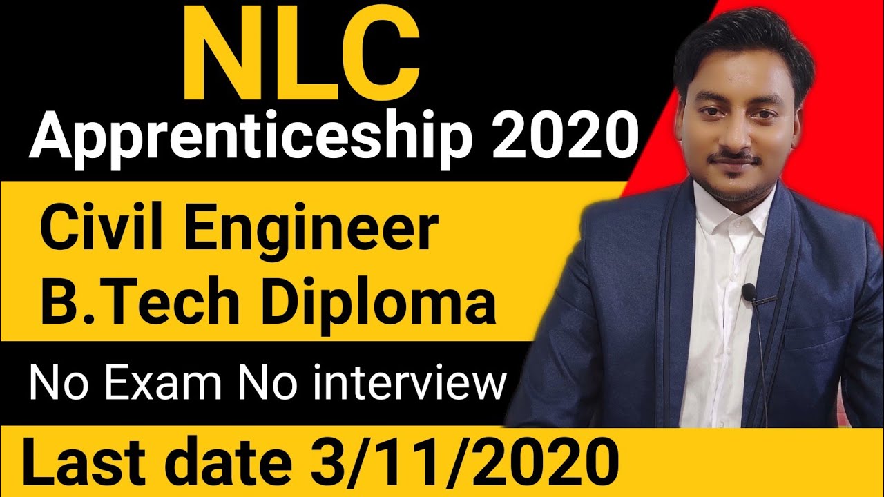 NLC Graduate and Technician apprentice 2020 | civil engineer | B.Tech | Diploma