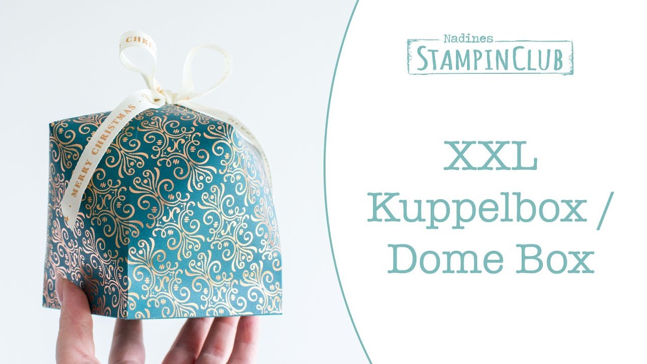 Anleitung: XXL Kuppelbox aus dem Besonderen Designerpapier In schönstem Glanz von Stampin' Up!