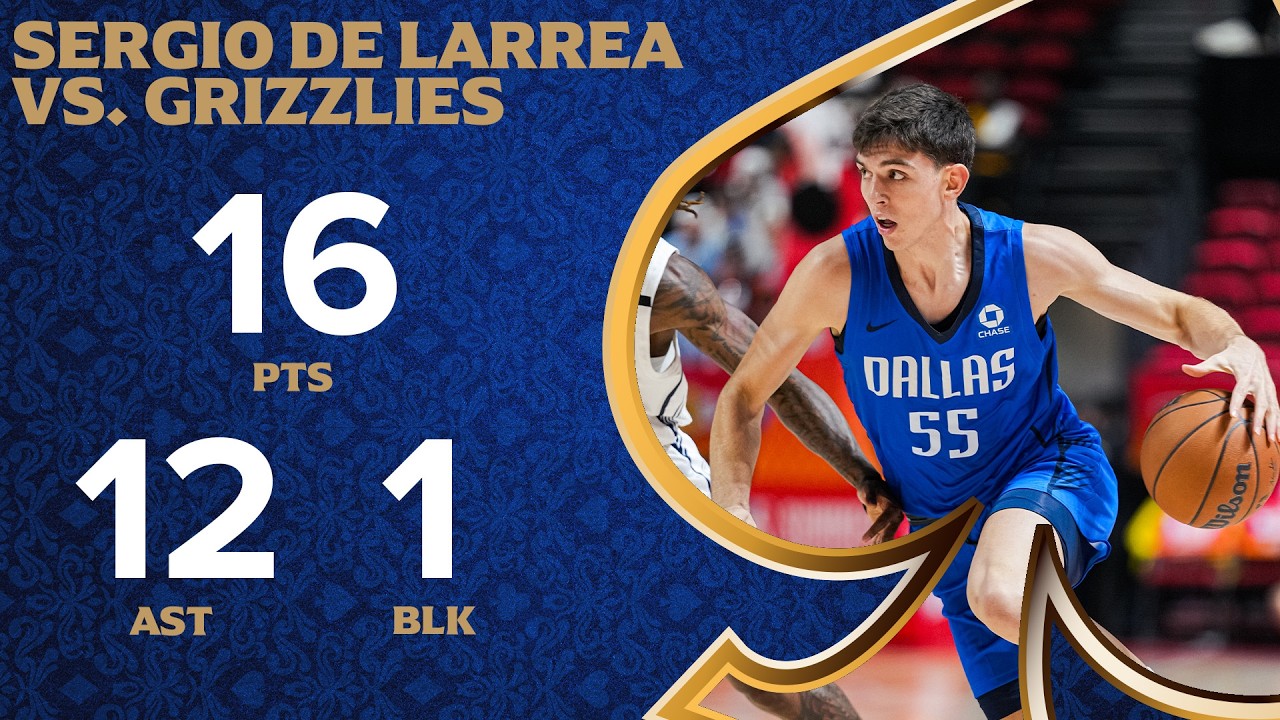 Sergio De Larrea (16 PTS 12 AST) Highlights vs. Memphis Grizzlies Summer League | July 13, 2026