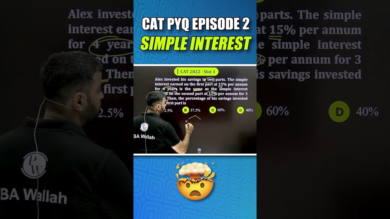 CAT PYQ Series Solution within 1 Minute |  Episode 2 | Simple Interest | MBA Wallah |