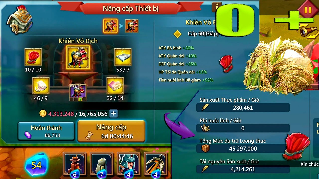 Champ Gold & Food +++++ ♨️  | Lords Mobile 9DS