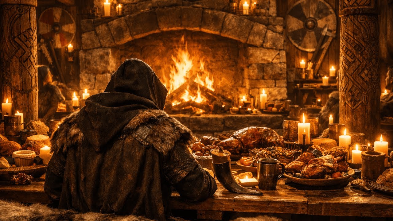 Viking Great Hall Feast Music 🔥 Cozy Norse Celebration Ambience for Study & Focus (2 Hours)