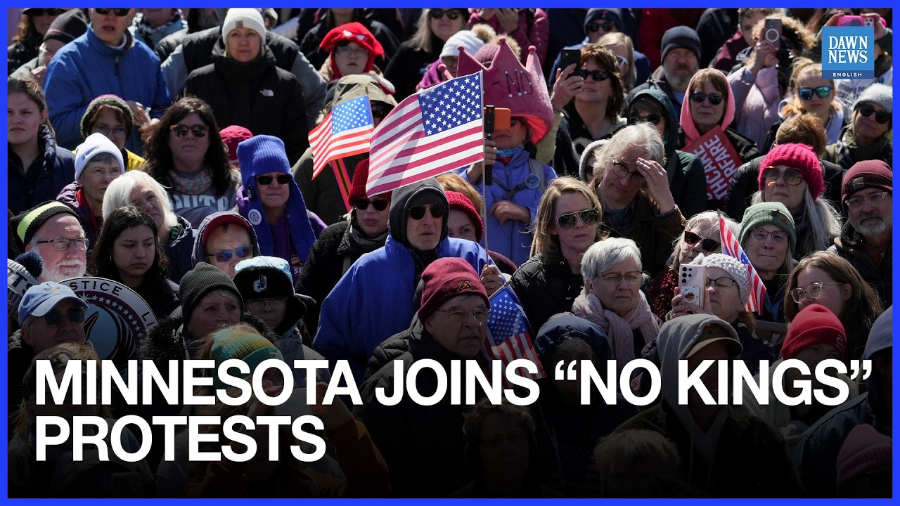 Minnesota Protesters Rally as &ldquo;No Kings&rdquo; Movement Sweeps Across US | Dawn News English