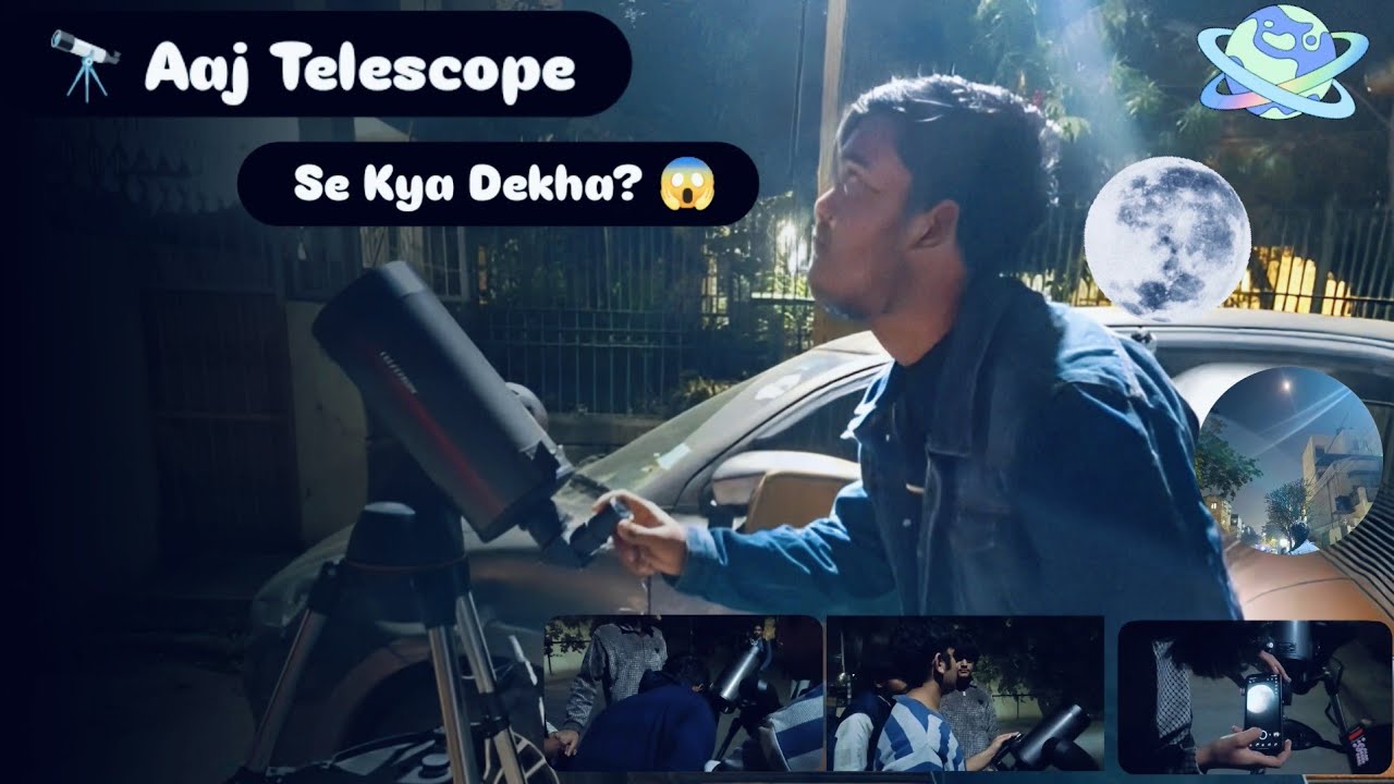 ❓ Telescope Se Jupiter Aur Chand Live View 😍 | night Sky Watching Vlog🔭