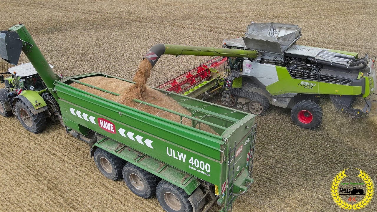 Claas Lexion 8900 TT / 1380 Convio / 18.000 L Korntank / Hawe ULW 4000 / Original Sound