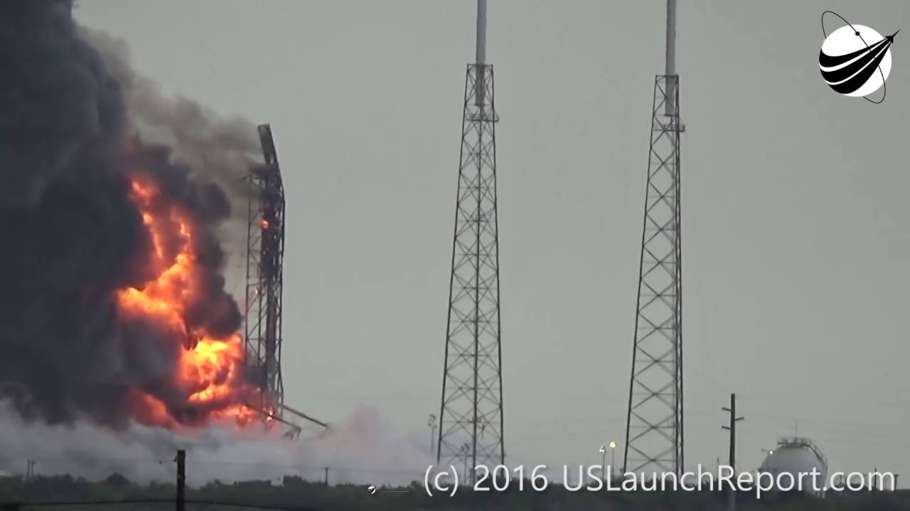 Space X AMOS-6 Explosion - Audio Sync Edit - 01/09/2016
