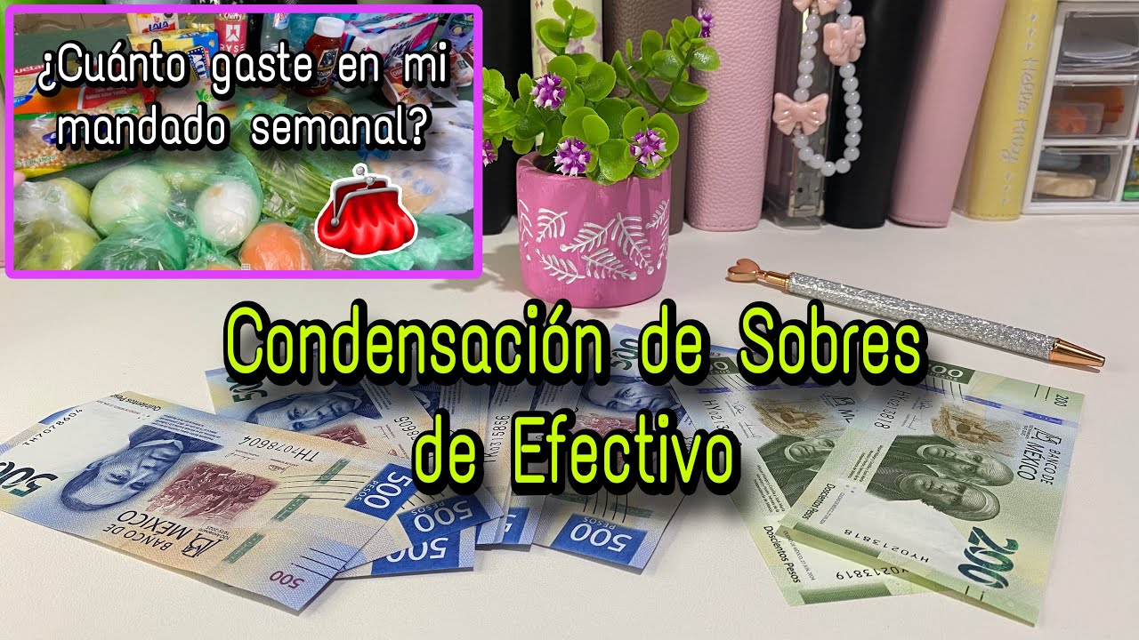 Condensación de Sobres ✅ Esto Gaste en mi Mandado Semanal 🍎👛