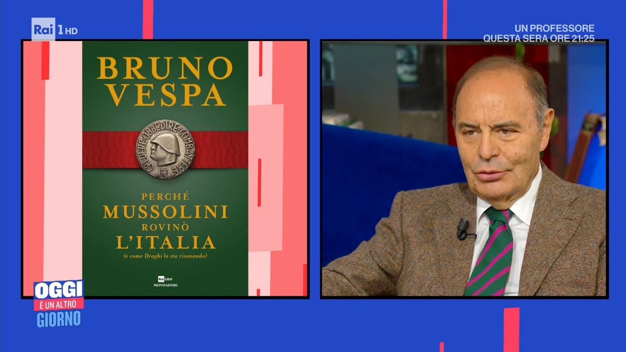 Da Mussolini ai giorni nostri, il nuovo libro di Bruno Vespa - Oggi è un altro giorno 18/11/2021