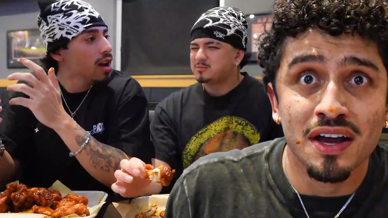 Nick, Sage & Devin Attempt The Buffalo Wild Wings BLAZIN Challenge