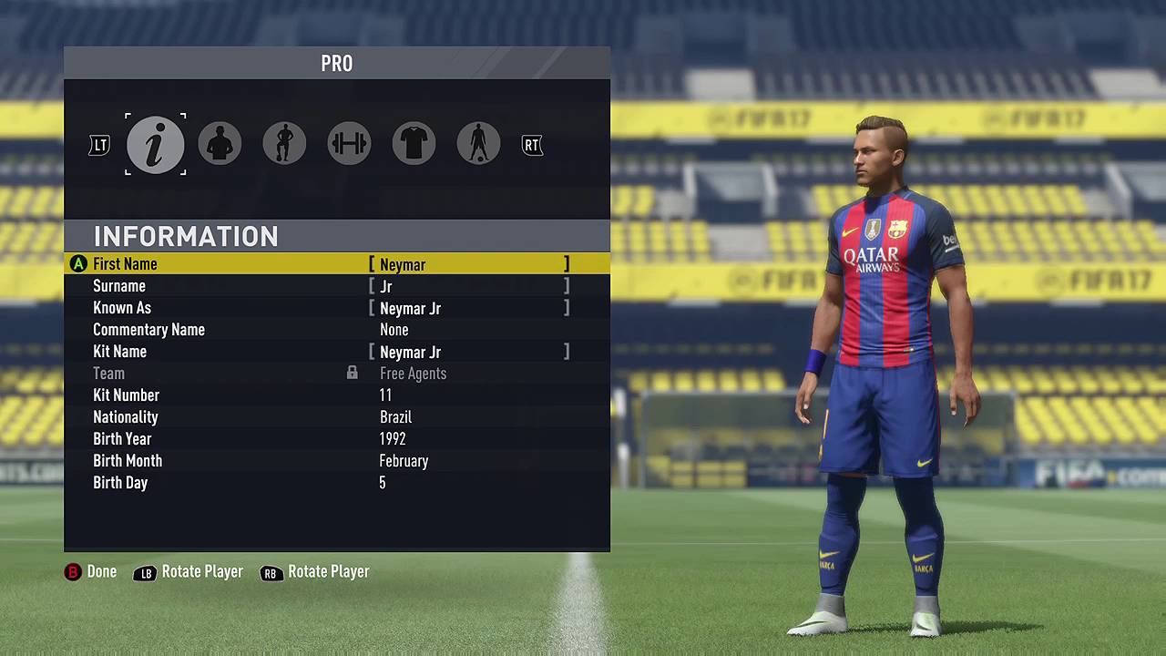 Neymar Jr - FIFA 17 Pro Clubs Lookalike