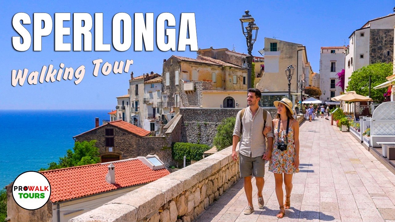 Walking Through Sperlonga, Italy 🇮🇹 | Relaxing Coastal Village Walk (4K)