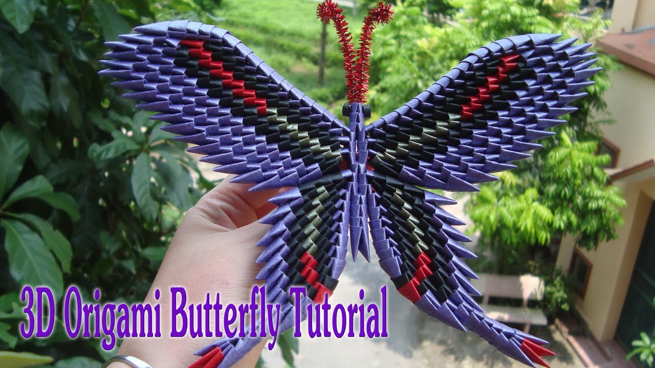 HOW TO MAKE 3D ORIGAMI BUTTERFLY | DIY PAPER BUTTERFLY TUTORIAL
