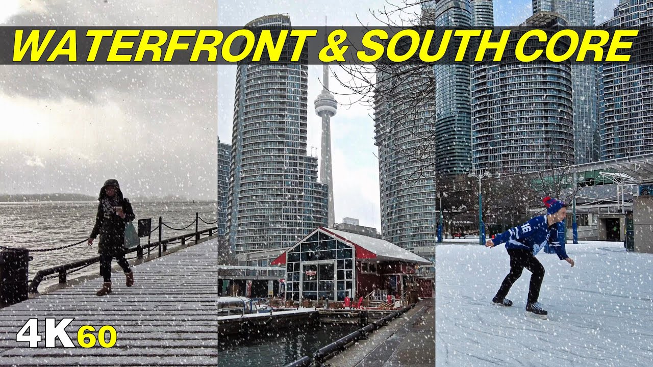 Snowfall at the Toronto Waterfront & South Core Walk (Dec 2021)