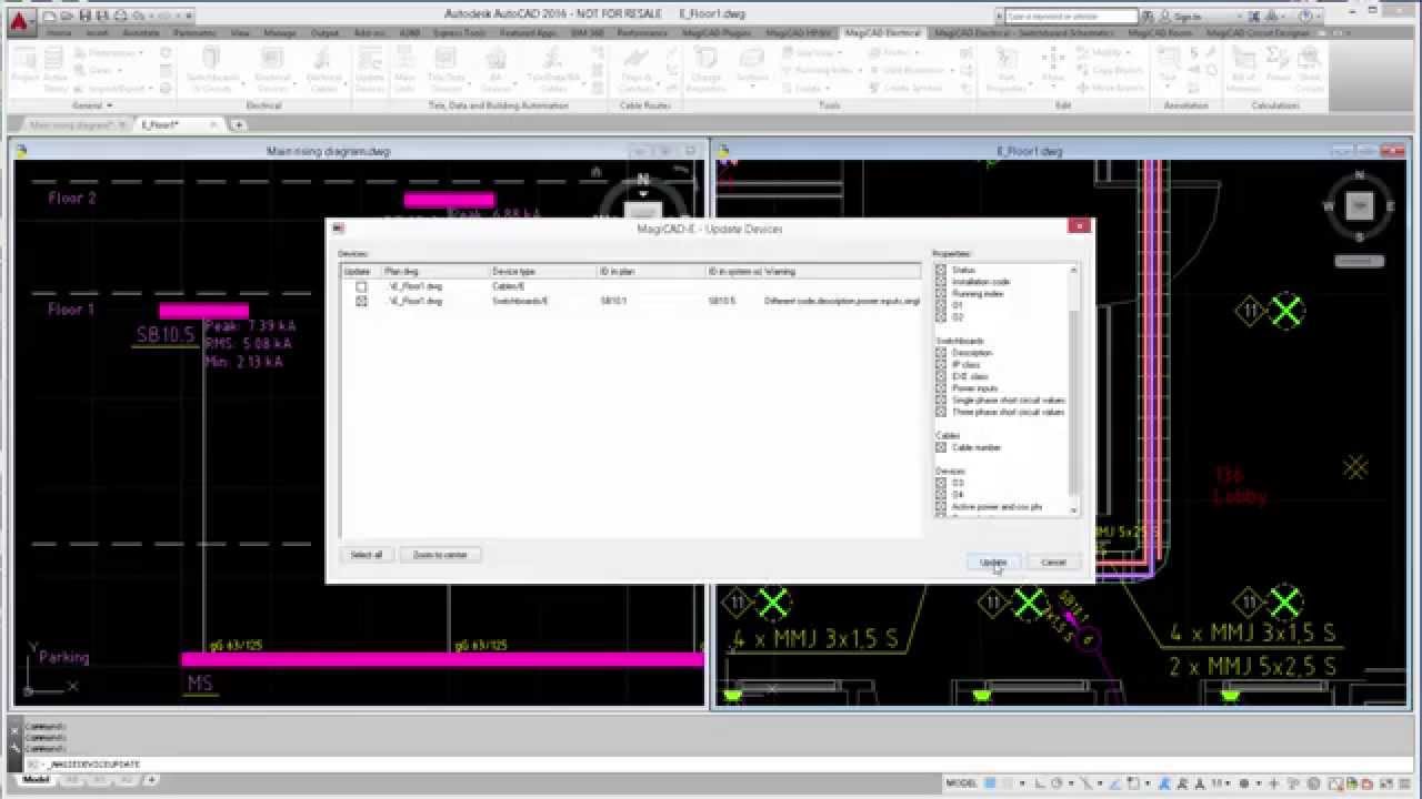 MagiCAD 2015.4 for AutoCAD - Improved Main Rising Diagram tool